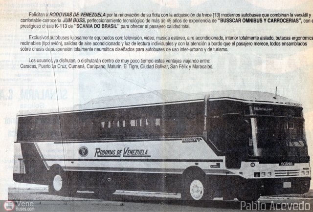 Pasajes Tickets y Boletos Rodovias de Vzla por Pablo Acevedo