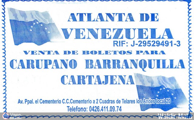 Cat�logos Folletos y Revistas ATLANTA DE VZLA por Waldir Mata
