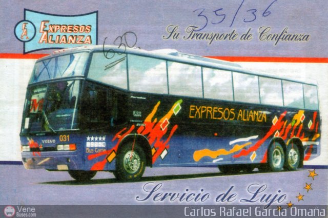 Pasajes Tickets y Boletos Expresos Alianza por J. Carlos G�mez