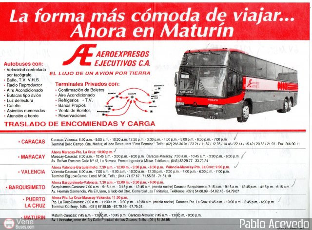 Pasajes Tickets y Boletos Aeroexpresos Ejecutivos por Pablo Acevedo
